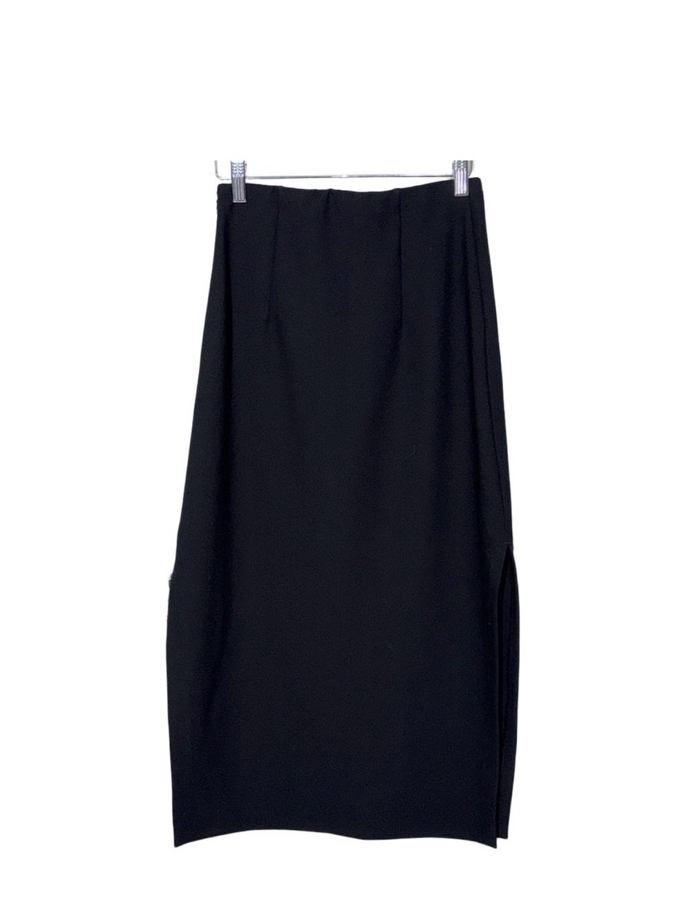 Abercrombie & Fitch Black Midi Pencil Skirt with Side Slit